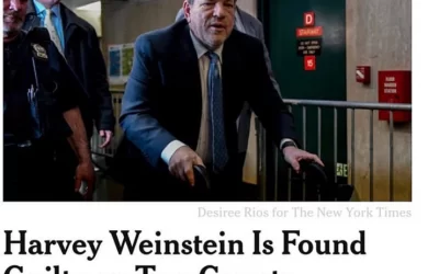 Harvey Weinstein was found guilty today on two counts of rape.